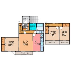 西17南5借家(44-9)の物件間取画像